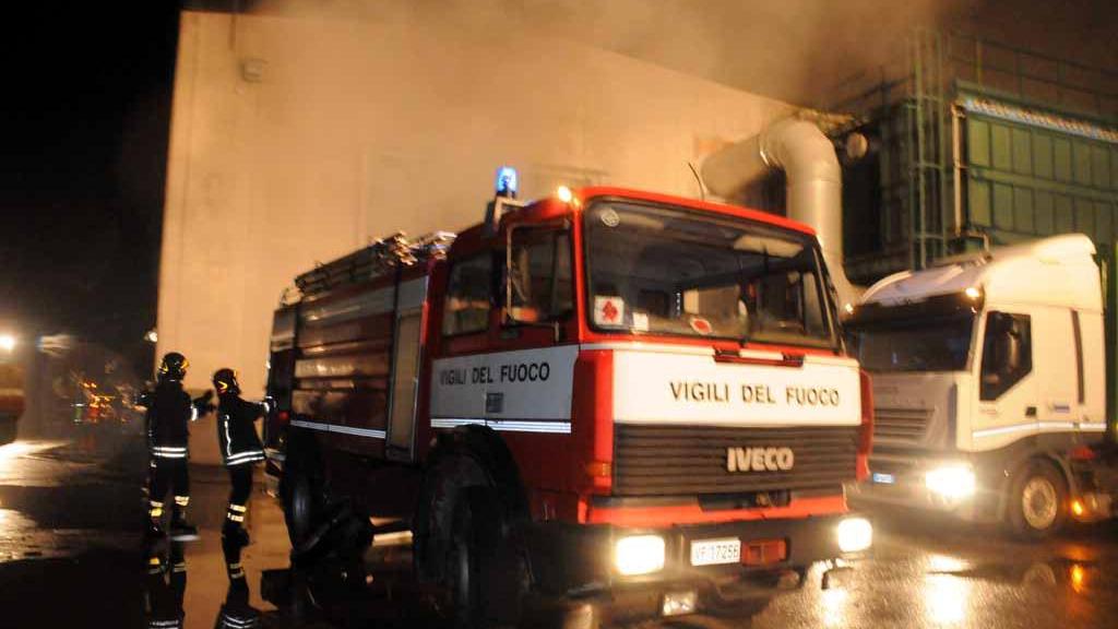 I vigili del fuoco in azione