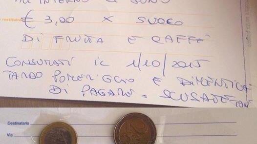 I tre euro della colazione con il biglietto per il bar