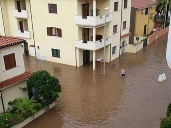 Olbia, il quartiere Baratta sott'acqua