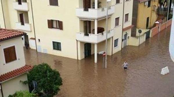 Olbia, il quartiere Baratta sott'acqua