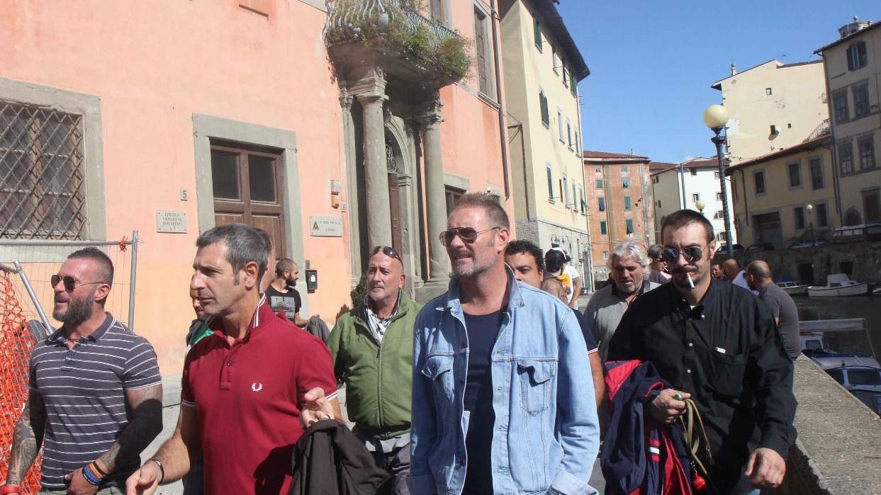 Caso Seatrag: presidio dei lavoratori davanti alla sede dell'Authority (Salvini Pentafoto)