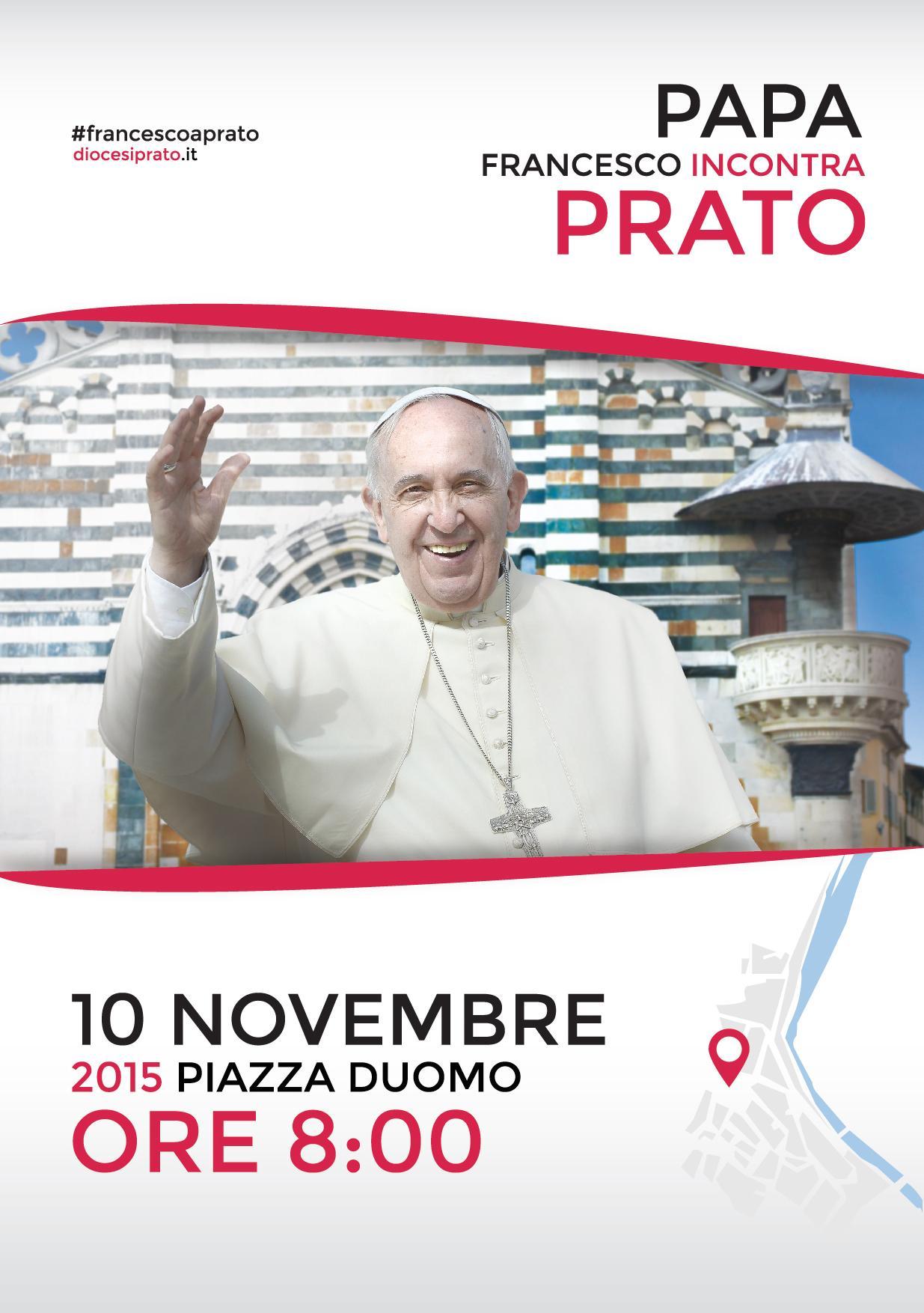 Il Papa arriva a Prato: il primo saluto quello di 500 bambini allo stadio 