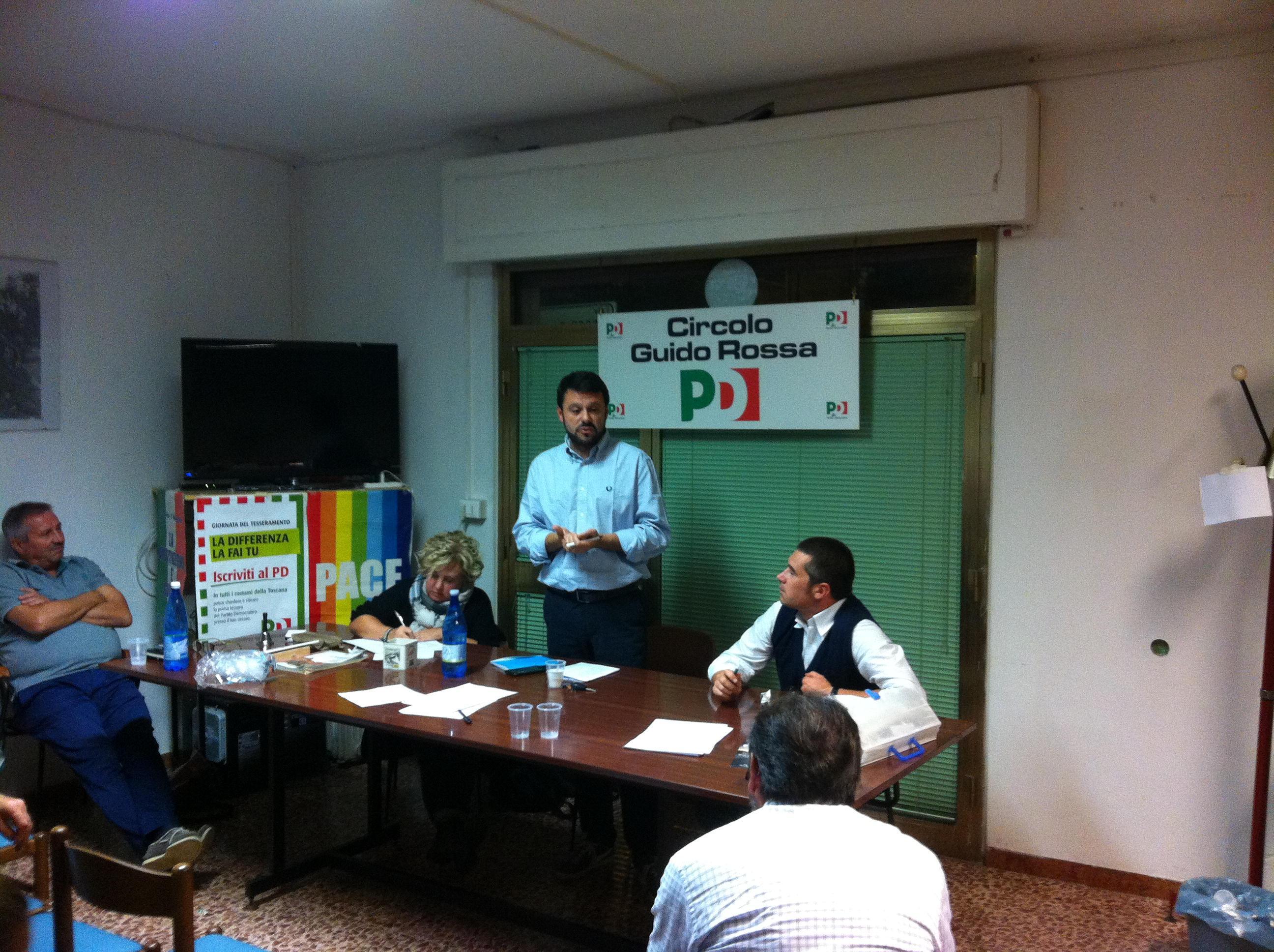 L'intervento di Filippo Costalli all'assemblea del Pd