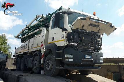 Il camion rubato e ritrovato 
