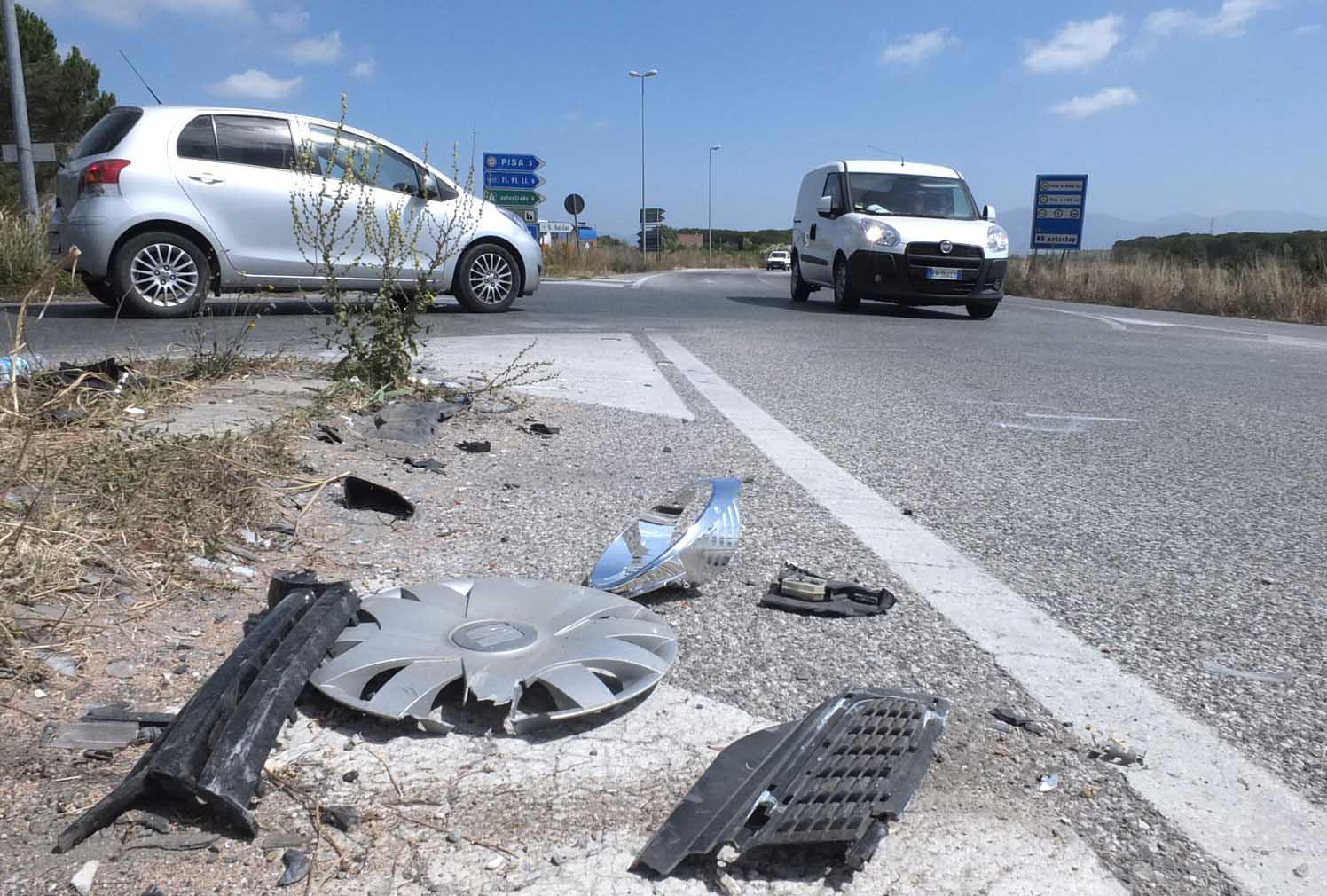 L'incrocio di San Piero dopo un incidente