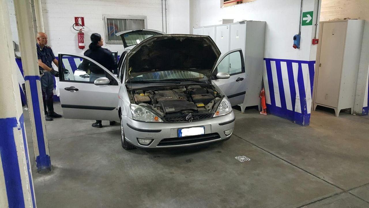 L'auto dove è stato ritrovato il carico di droga
