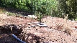 Il punto in cui sgorga l'acqua termale a Cavo