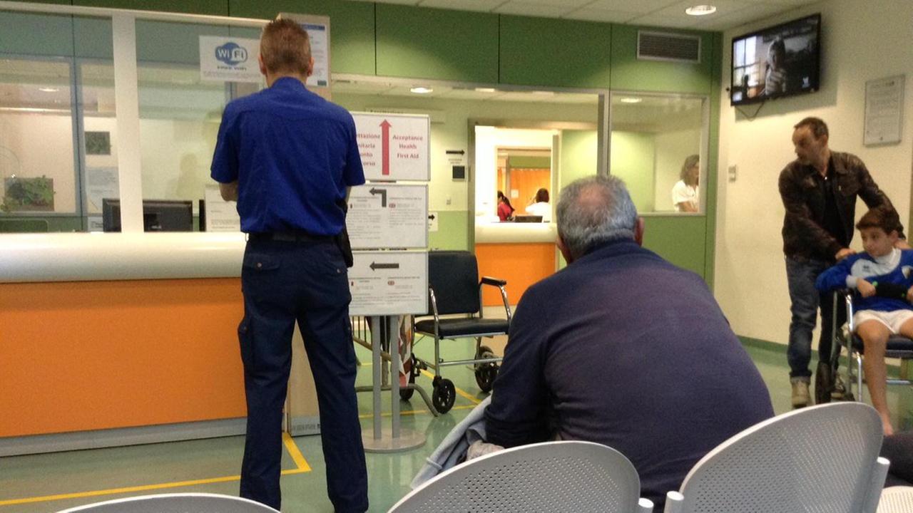 La sala d'aspetto del pronto soccorso