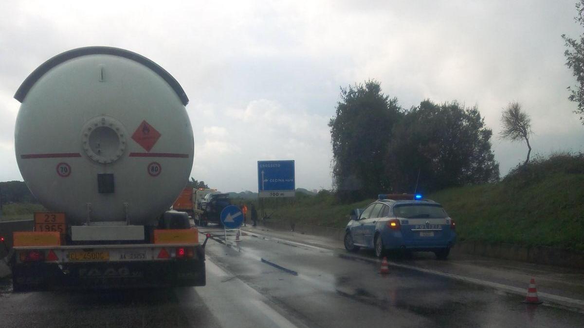 L'incidente tra autostrada e variante
