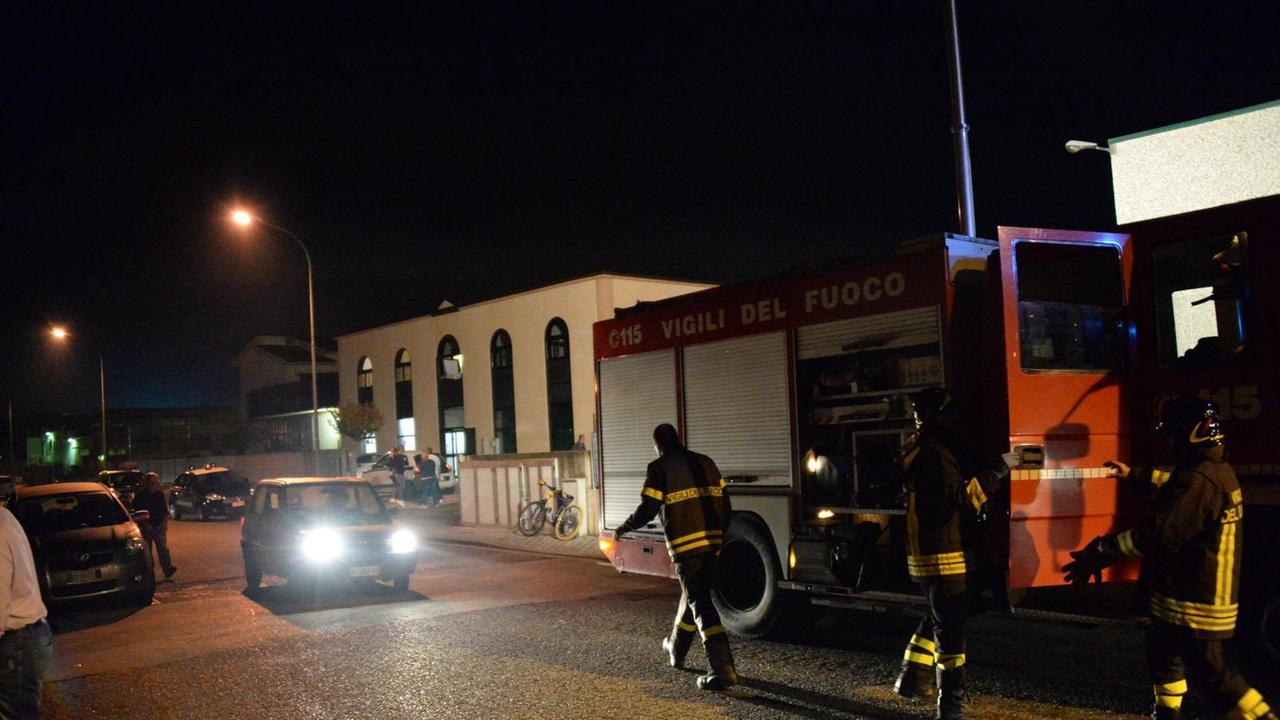 L'intervento dei vigili del fuoco a Capannoli