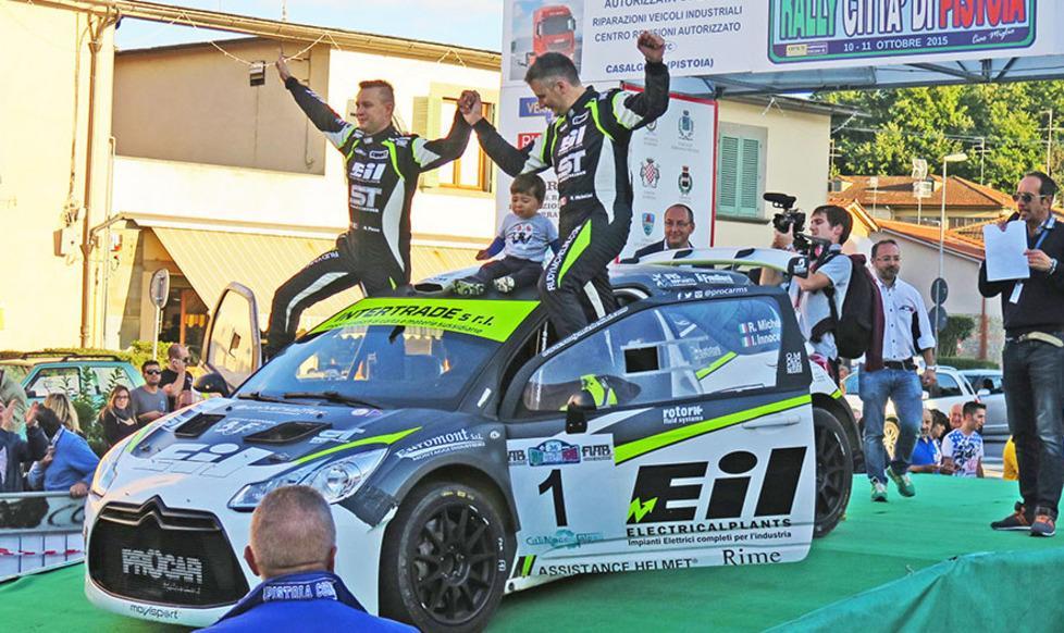 Rudy Michelini padrone del rally Città di Pistoia 
