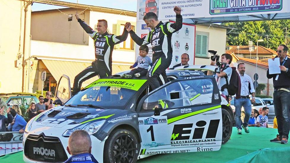 Rudy Michelini padrone del rally Città di Pistoia