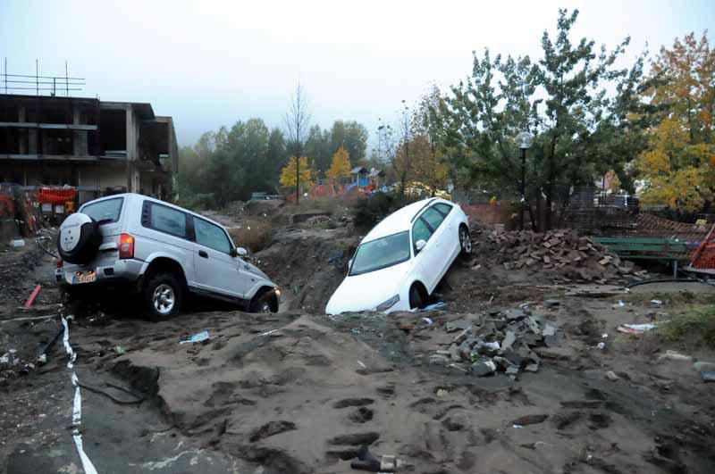 Una immagine dell'alluvione di Aulla del 2011