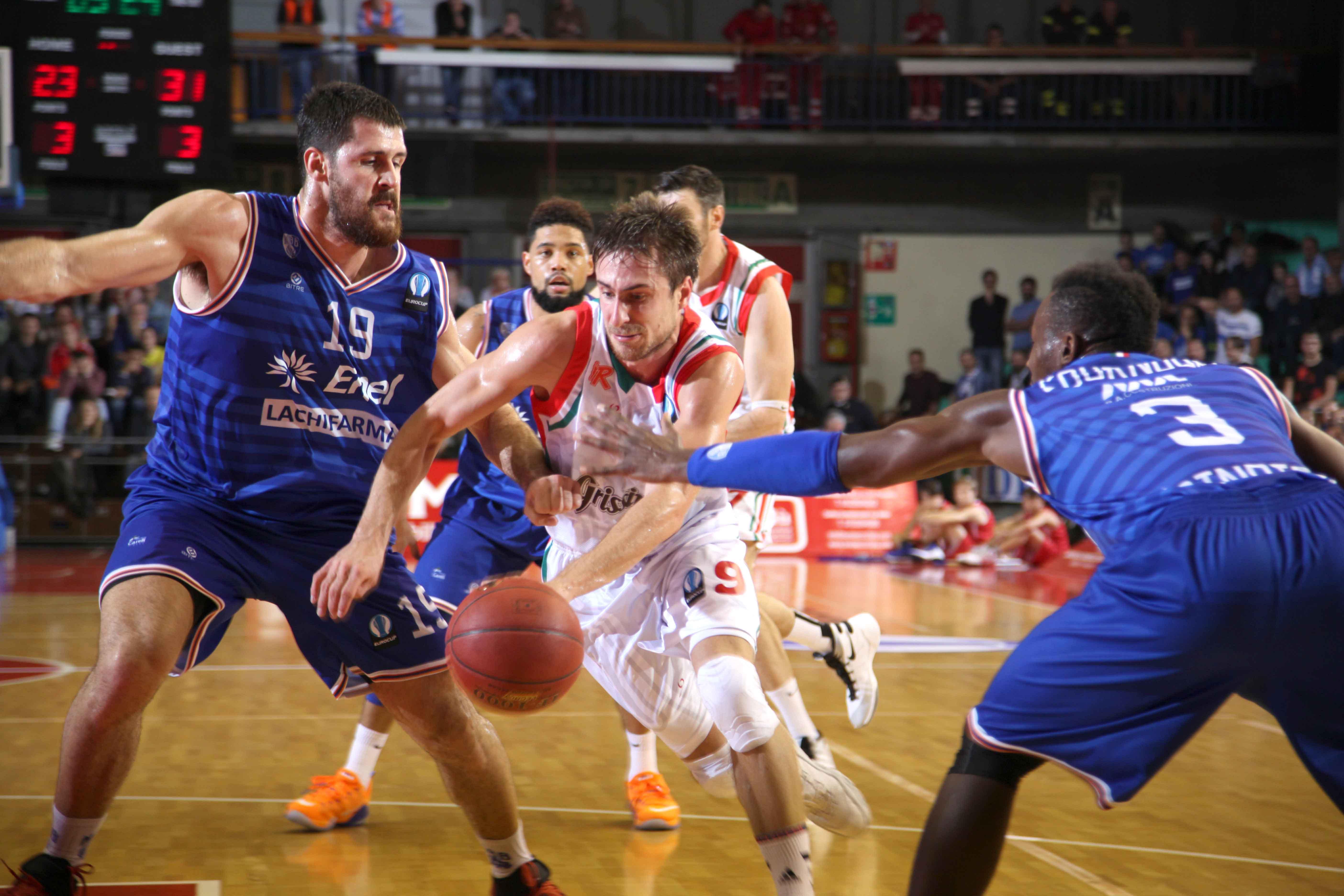 Eurocup, grande rimonta della Grissin Bon: Brindisi battuta 82-79