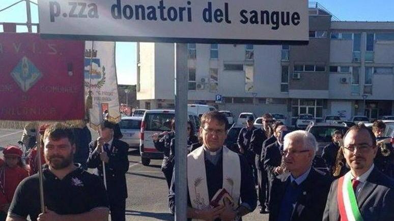 Una piazza dedicata ai donatori del sangue
