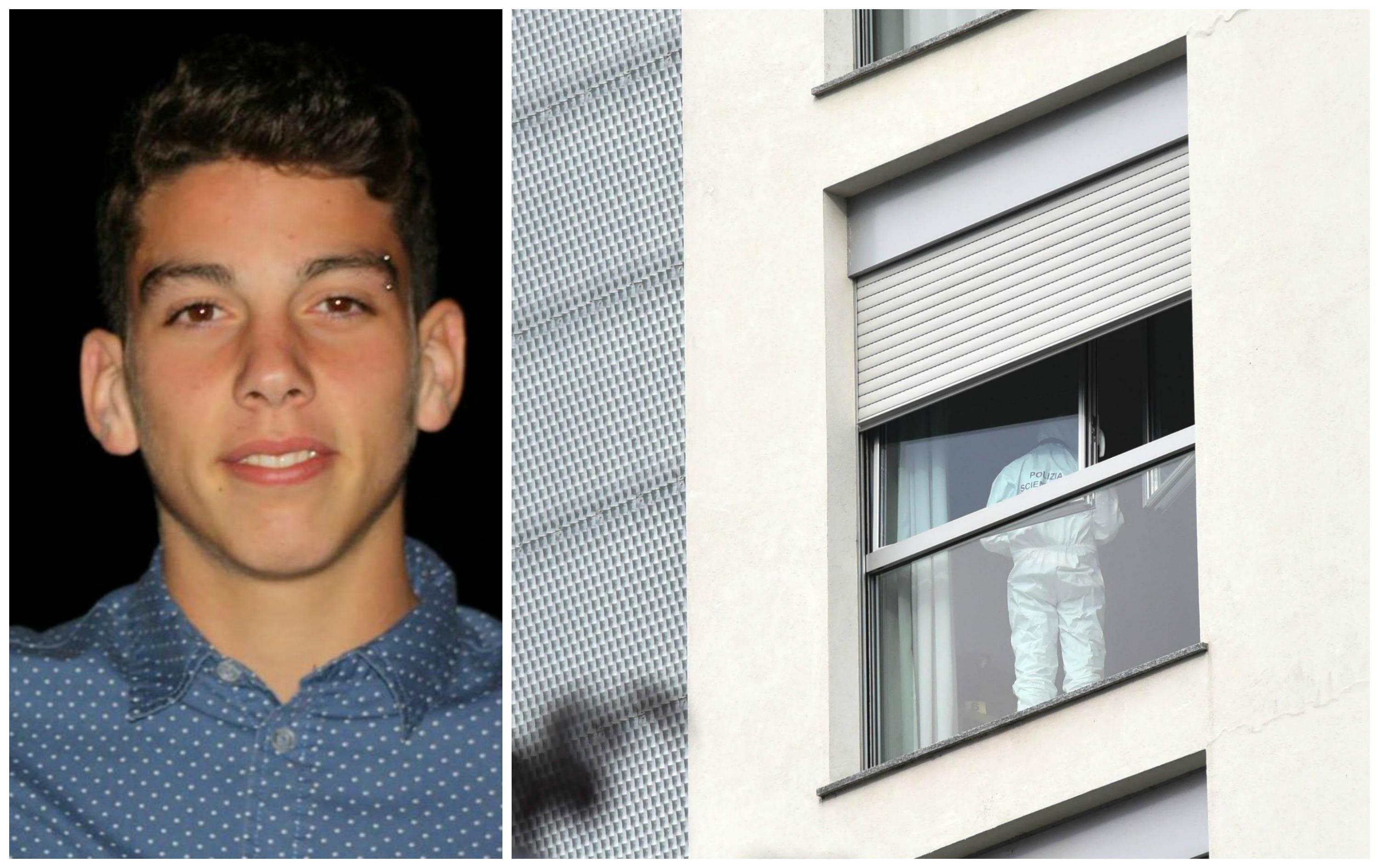 Elia Barbetti, la vittima. A destra, i Ris al lavoro nella stanza d'albergo da cui è caduto