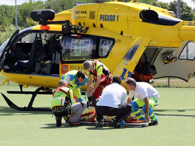 Un soccorso con l'elicottero Pegaso 1 