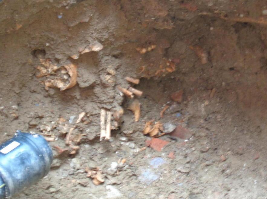 Trovate ossa umane nei lavori di scavo 