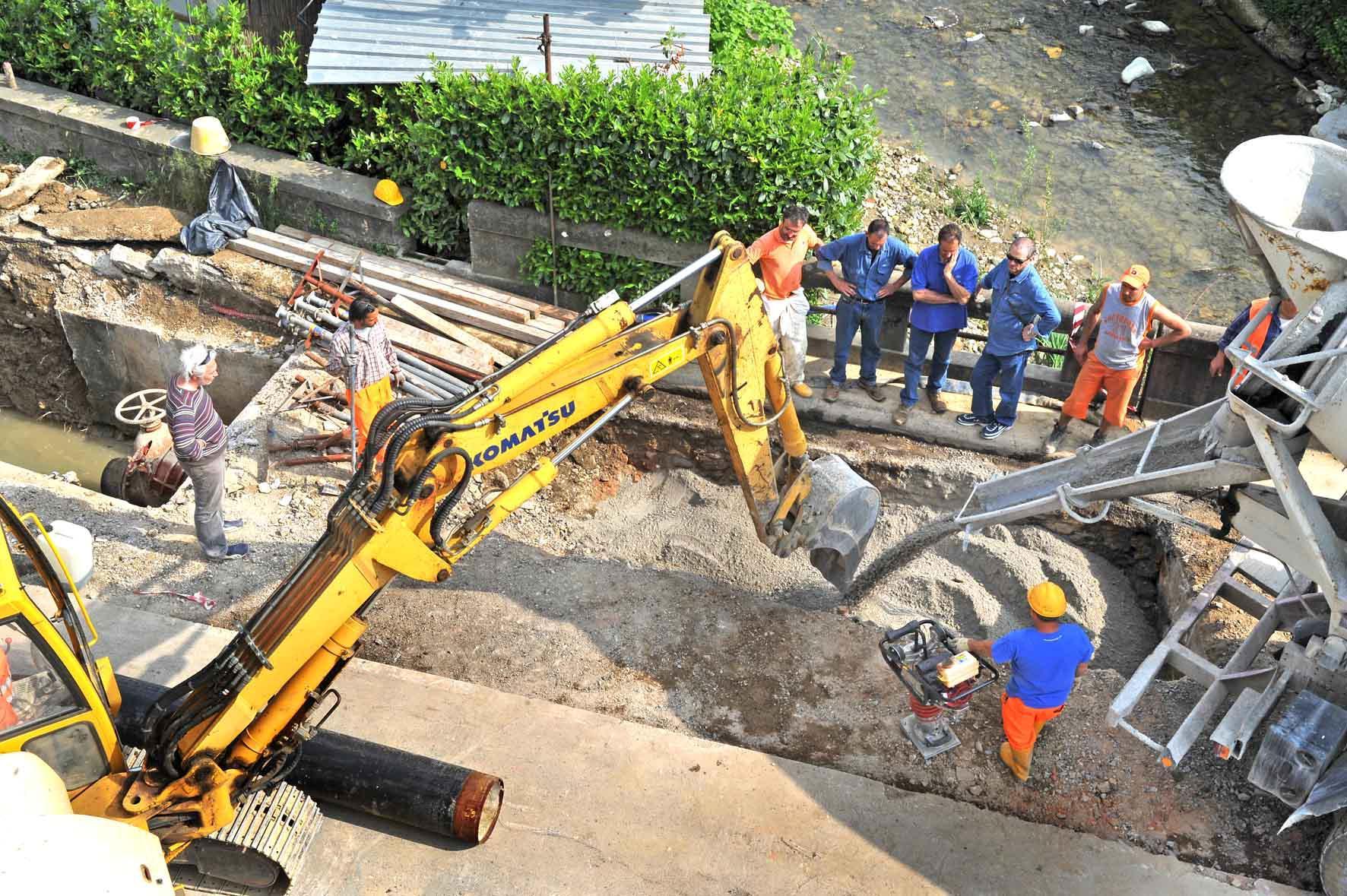 Un cantiere di Publiacqua  