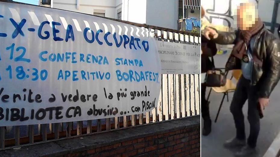 Sgombero all'ex Gea, la polizia entra con le pistole. Scontri tra universitari e agenti