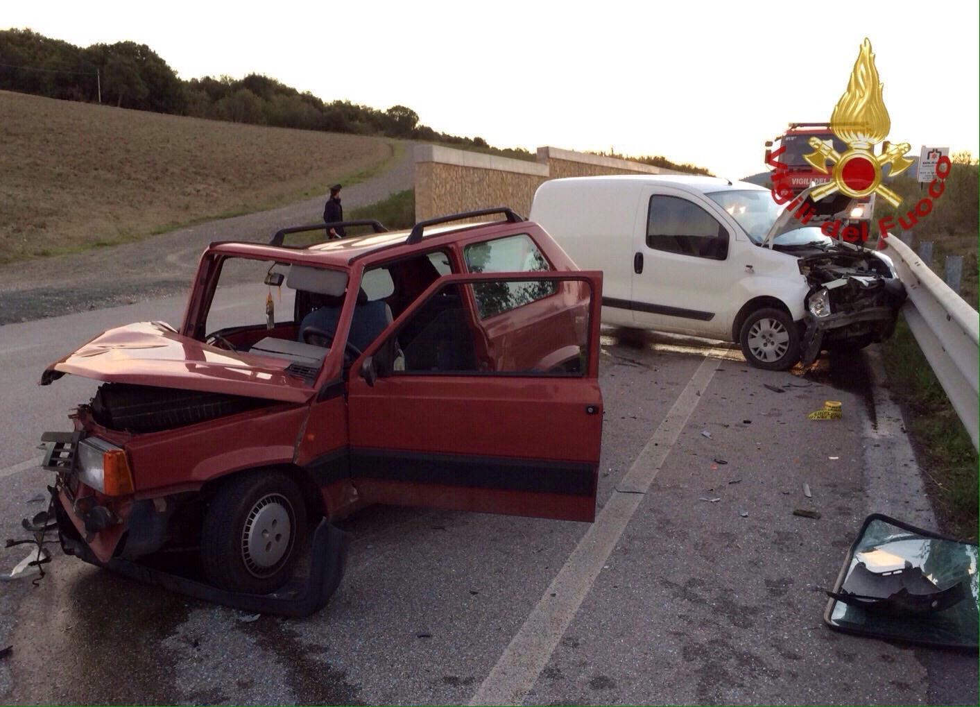 Le auto coinvolte nello scontro