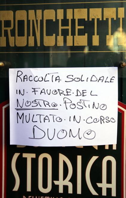 Una colletta per il postino multato 