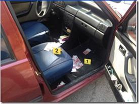 L'auto ritrovata dopo il furto