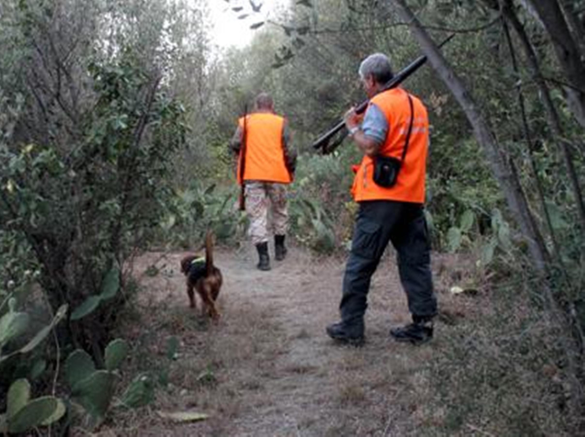 Cacciatori in un'immagine d'archivio