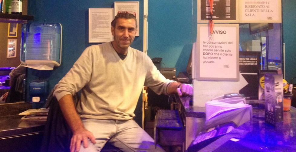 Alberto Pietrini, gestore della sala slot in piazza della Repubblica 
