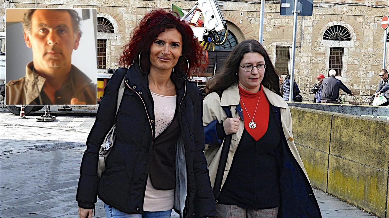 Gli avvocati Pollini e Ceraolo all'uscita del carcere, nel riquadro, Giuseppe Di Gioia (foto Bf)