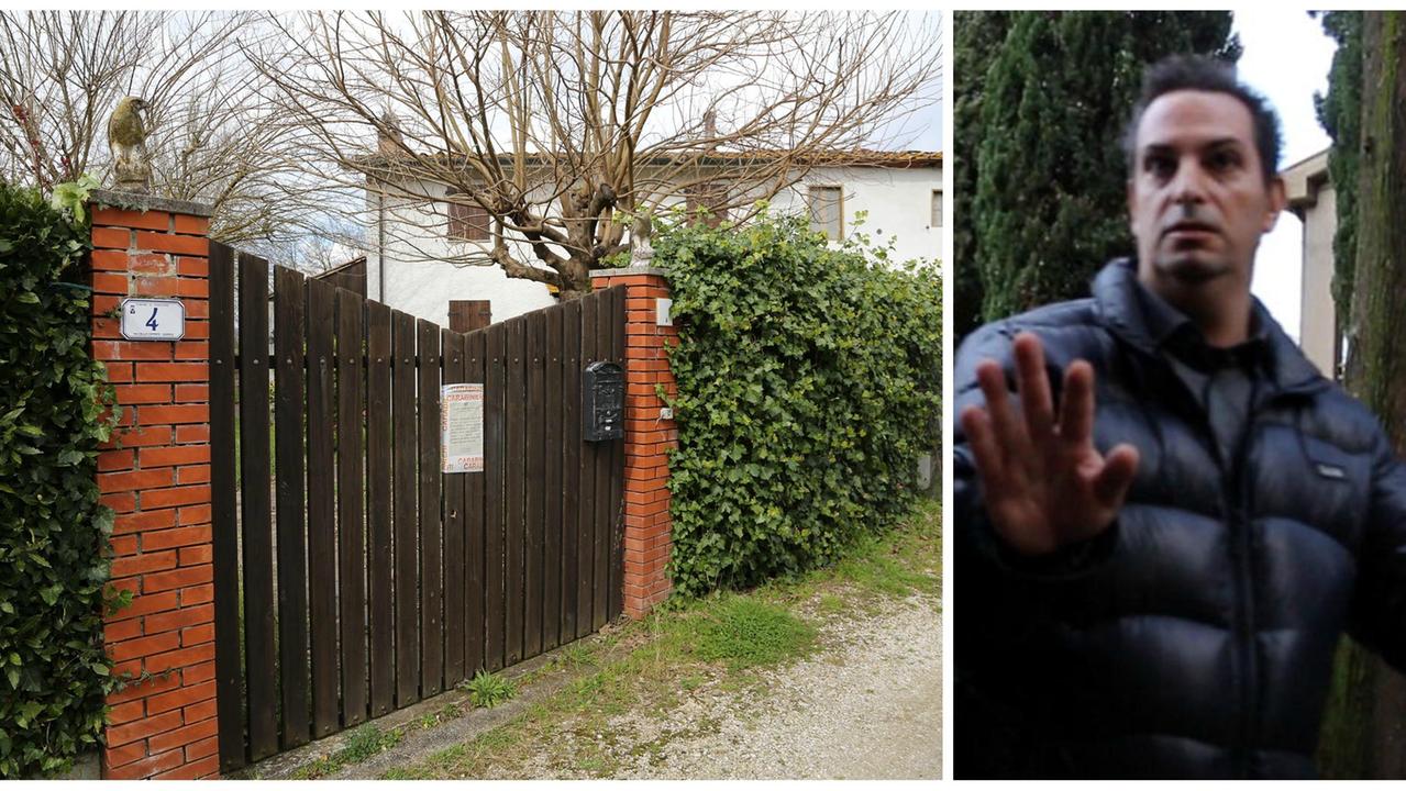 A destra la casa della coppia e a sinistra Giacomo Benvenuti