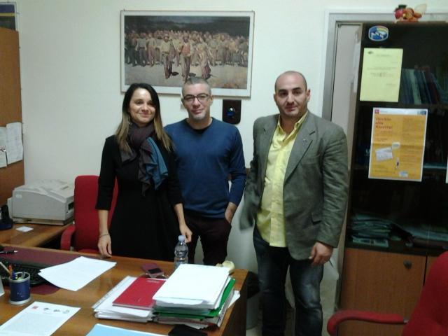 I sindacalisti Patrizia Pini, Sandro, Malucchi, Massimo Cataldo