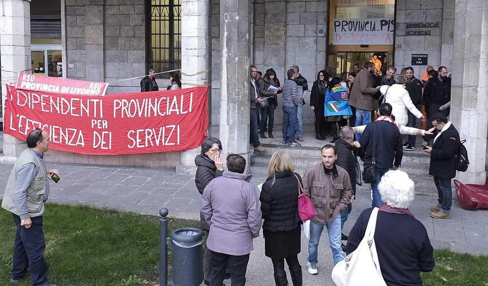 Presidio di protesta contro la legge di riforma 