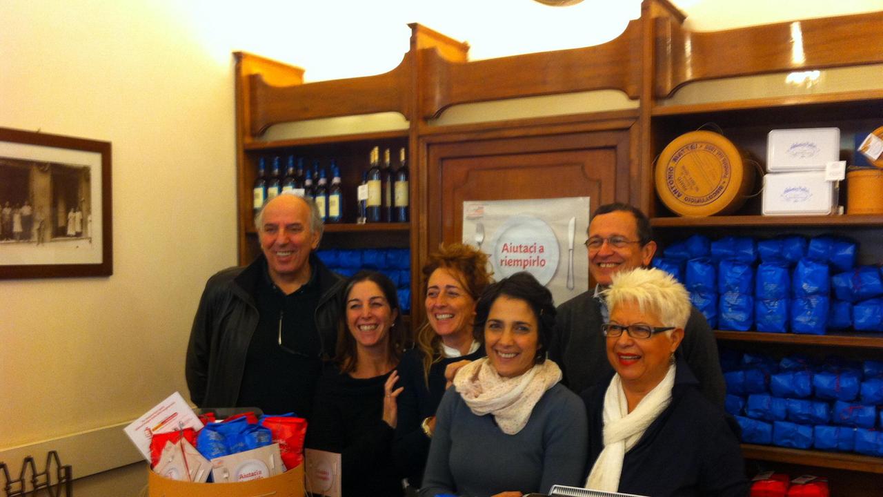 I benefattori dell'Emporio della carità Mattonella e Coppini Sport