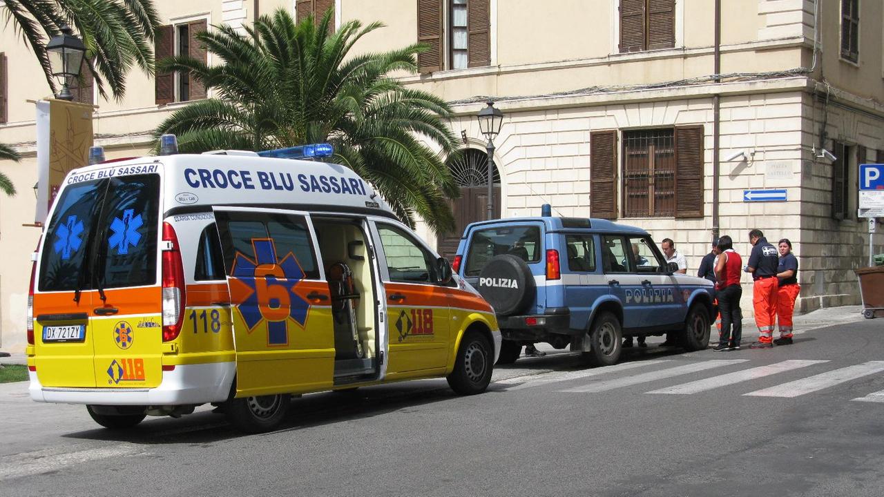 Un'ambulanza della Croce Blu