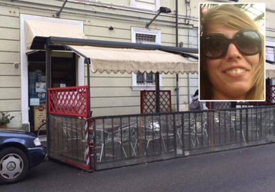 Il bar di via Trento e un'immagine del profilo Facebook di Elena Sgaragli