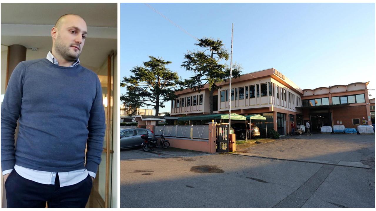 L'imprenditore Alvaro Banti e la sede del gruppo Alba (Foto Agenzia Carlo Sestini)