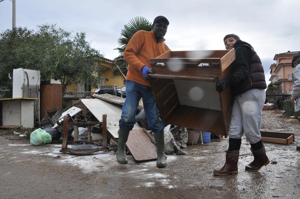Un'immagine dell'alluvione del 2013
