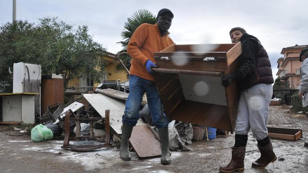 Un'immagine dell'alluvione del 2013