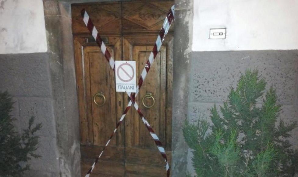 Blitz di CasaPound a San Quirico