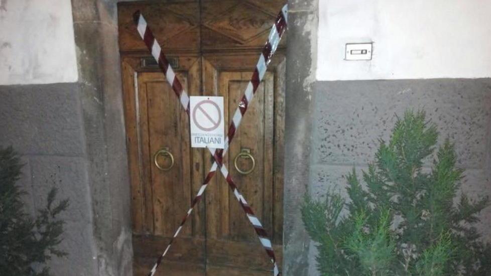 Blitz di CasaPound a San Quirico