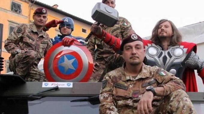 L’Esercito con i suoi mezzi in piazza Grande