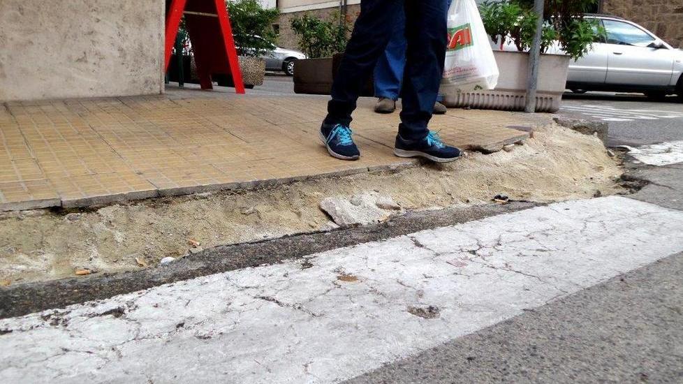 Sparito lo scivolo del marciapiede