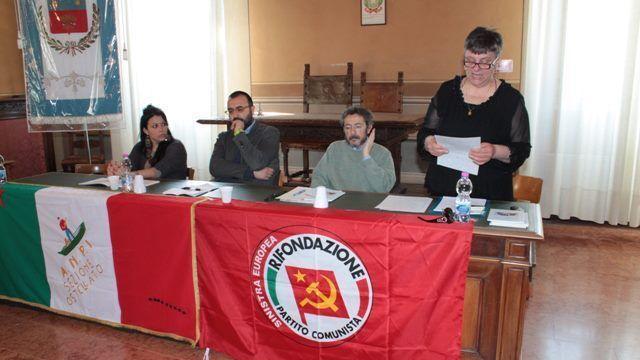 La bandiera dell'Anpi a Ostellato