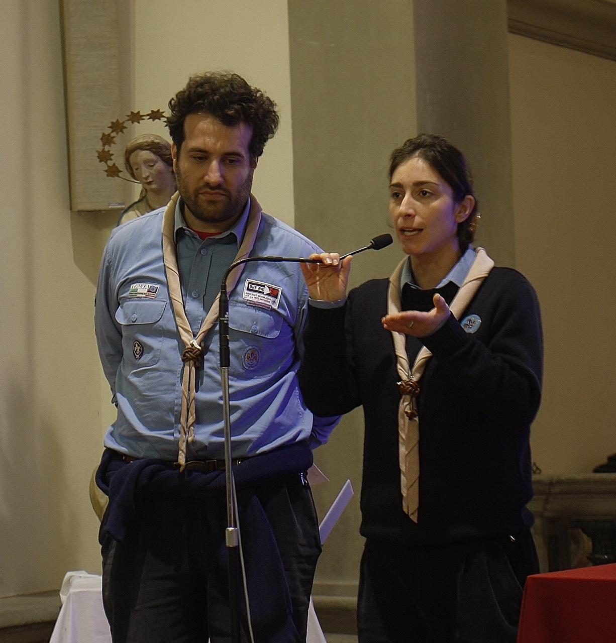 A sinistra Paolo Gallina, responsabile dei gruppi pratesi degli scout
