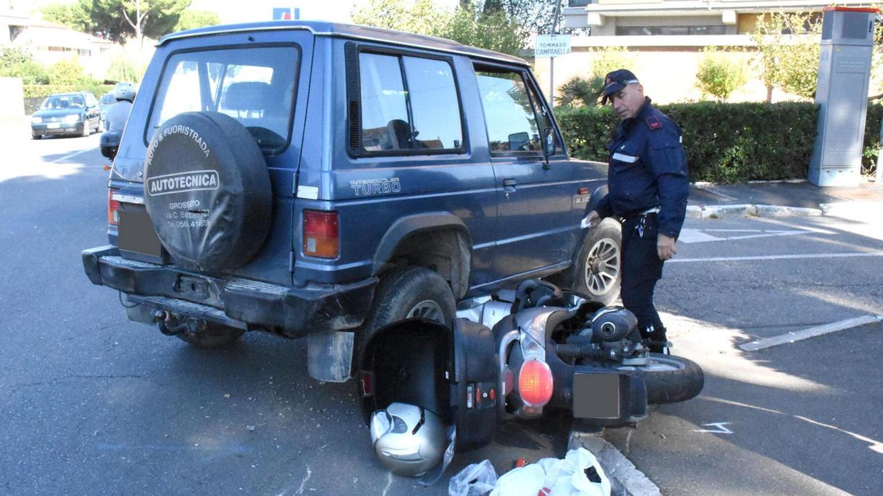 Un'immagine dell'incidente (foto Bf)