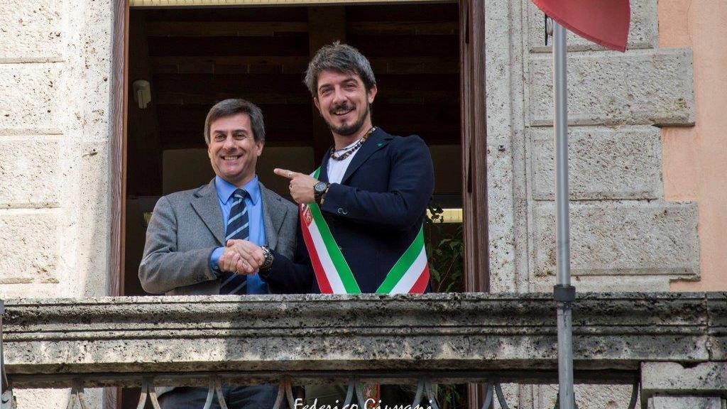 Paolo Ruffini e il sindaco Bonifazi (foto Federico Giussani)