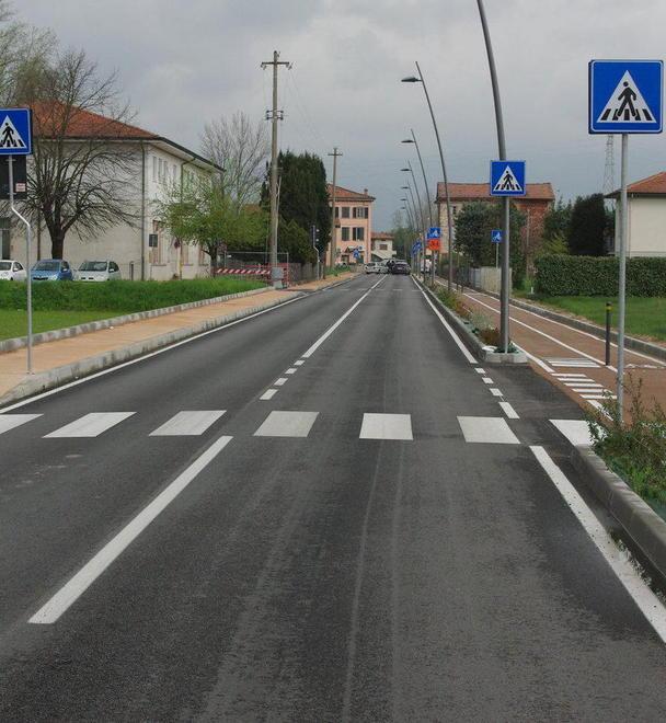 Un nuovo tratto di pista ciclabile 