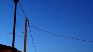 Una zona di Rosignano con i lampioni che funzionano parzialmente