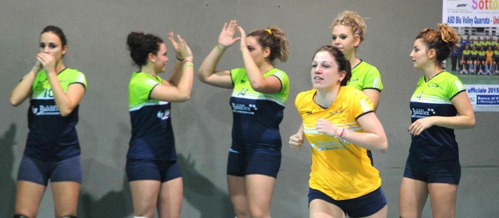 Le atlete del Blu Volley Quarrata di serie B2 (Foto Gori)
